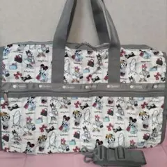 未使用・廃盤品 レスポートサック ディズニー ボストンバッグ ミニー デイジー