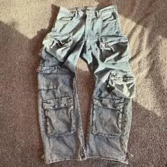 【完売品】ZARA ギミック ユーティリティ カーゴ デニムパンツ サイズ32