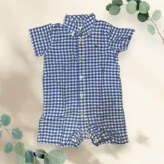ラルフローレン チェックロンパース 6M