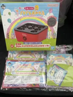 たまごっち1番くじ ラストワン賞 たこ焼き器 E賞巾着　G賞 ステッカー