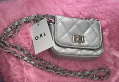 GRL キルティング チェーン ショルダーバッグ シルバーのサムネイル