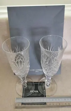 HOYAクリスタルグラス2点