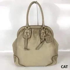 PRADA プラダ レザー トートバッグ ベージュ レディース ブランド