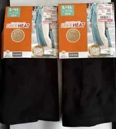 L〜LL 3分丈 ファイバーヒートスパッツ　あったかコットン　2枚セット