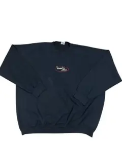 【アメリカ古着】GILDAN ブラック 刺繍 クルーネック スウェット