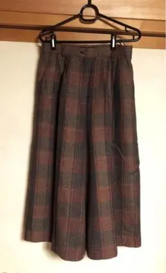 ガウチョパンツ 黒 冬