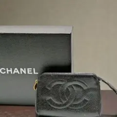 CHANEL キャビアスキン 小物入れ デカココ ヴィンテージ