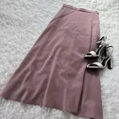 ♡今季トレンドカラー‼︎♡ピンク フレアロングスカート