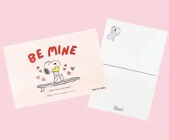 スヌーピーサーフショップポストカード　バレンタイン限定　ノベルティ