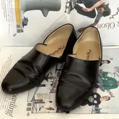 HARUTA スポックシューズ 本革 24cm 2E ブラック