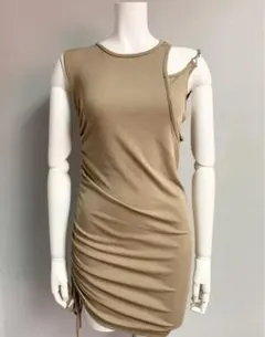 キャバクラ　ドレス　リブ　タイト　ミニ　キャバドレス　M