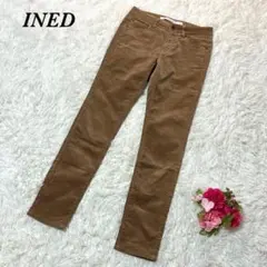 イネド コーデュロイスキニーパンツ ブラウン 7 カジュアル シンプル 上品