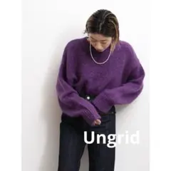Ungrid★ カラーモヘヤ混ルーズニット
