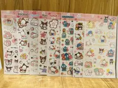 サンリオキャラクターズ　桜デザインシール　8点セット　 箔押し
