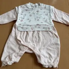 花柄ロンパース ピンク 70cm
