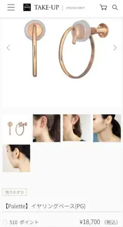 テイクアップ　イヤリング・ネックレスセット