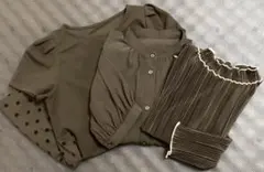 オフィスカジュアル　トップス3点まとめ売り　黒色