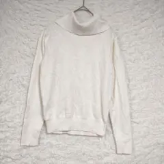 プロポーション ホワイト タートルネック ニット 長袖 M