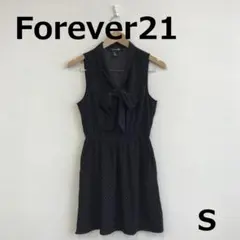 最終　A0406A07【Forever21】リボン付ノースリーブワンピース