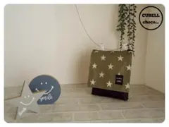 受注制作★星柄ライトカーキ★2way移動ポケット★大人用オーダーも