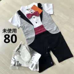 未使用 80 半袖 フォーマル ロンパース 靴下2足セット ベビー 男の子