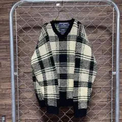 POLO SPORT 90's ハンドニット タータンチェック