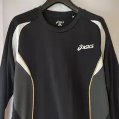 Mサイズ⭐asics（アシックス）速乾長袖Tシャツ　 黒/グレー