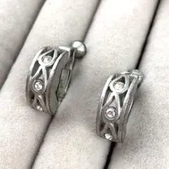 ジバンシー イヤリング ラインストーン シルバー GIVENCHY