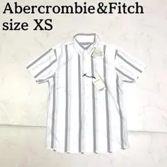タグ付き★Abercrombie & Fitch 半袖シャツ ストライプ XS