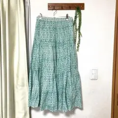 幾何学模様 フレアロングスカート