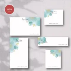 おしゃれ×シンプル｜名刺・ショップカード・台紙【業者印刷／セミオーダー】A-9