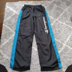 Champion ナイロン長ズボン 150サイズ 黒/青