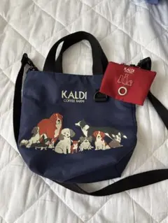 KALDI COFFEE FARM 犬柄 お散歩バッグ ショルダーのサムネイル