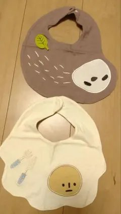 スタイ　よだれかけ　セット　目玉焼き　ナマケモノ
