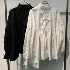 美品 CHLOE クロエ レースアップ ブラウス ホワイト 白 36 - メルカリ