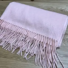 Chloé ピンク フリンジストール カシミヤ１００％　大判