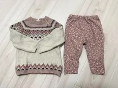 h＆mニット　UNIQLOボトムス　2点セット