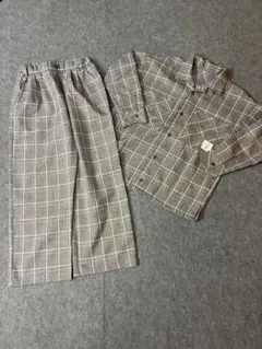 チェックセットアップ　140cm