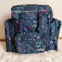 美品☆Coleman 拡張型 リュック 修学旅行 林間学校 合宿 キャンプ柄②