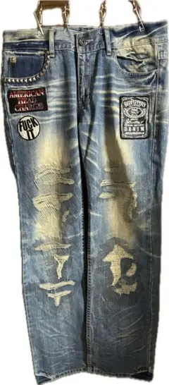 RED PEPPER y2k punk archive スタッズデニム