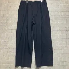 ブラック Mサイズ ワイドパンツ　シンプル　人気デザイン　人気カラー