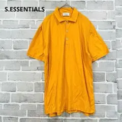 S.ESSENTIALS 半袖ポロシャツ 黄色夏物 美品⁠ C704のサムネイル