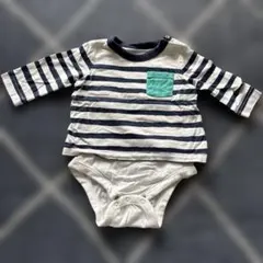 baby GAP ストライプロンパース 3-6ヶ月