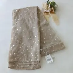 ensuite ベージュ 星柄ストール