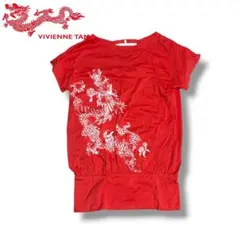 VIVIENNE TAMドラゴンプリント タンクトップ ヴィヴィアンタムVIVIENNE TAM ドラゴンフロッキープリントタンク