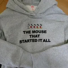 ユニクロ ミッキー パーカー グレー