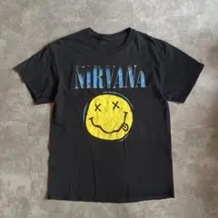 ニルヴァーナ バンドTシャツ ブラック M スマイル グランジロック フェードのサムネイル