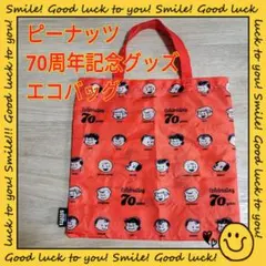 スヌーピー　エコバッグ　ピーナッツ生誕70周年記念のエコバッグ