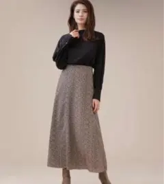 ナノユニバース Iラインフレアースカート36 黒 6699230021