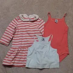 プチバトー　３点セット　サイズ８１ｃｍ・１８ｍ